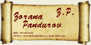 Zorana Pandurov vizit kartica